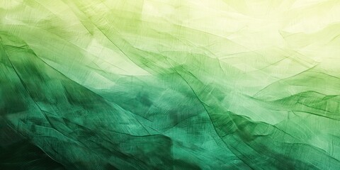 Wall Mural - abstract ombre with a soft blend from emerald to lime, layered with delicate line stripe details.