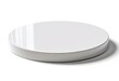 © nikolettamuhari - A round, flat, white platform for product presentation, isolated on a white background.