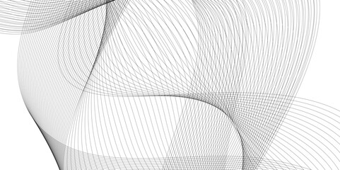 Wall Mural - vector abstract wavy and curve line art flowing dynamic grey isolated on transparent background in c