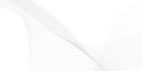 Wall Mural - vector wavy grey lines flowing smooth digital futuristic technology curve ocean black gradient color