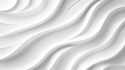 Fototapete - The image is a white background with a wave pattern. The waves are very long and extend across the entire background. The image has a very calming and serene mood