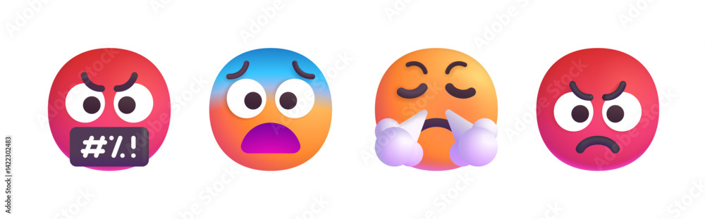 Vector Emoji Set Featuring Various Smiley Faces On A Transparent vector-emoji-set-featuring-various-smiley-faces-on-a-transparent