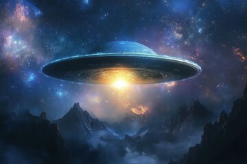 Wall Mural - in a laboratory conducting experiments with deep space matter, a research team discovers a signal co