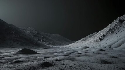 Wall Mural - shadowy desert space environment. barren landscape