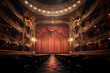 © shakir - Grand Ornate Theater Interior with Red Curtains and Empty Seats