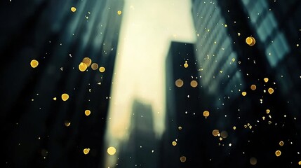 Wall Mural -    a bustling city street under a star-studded night sky with a majestic building standing tall in the backdrop