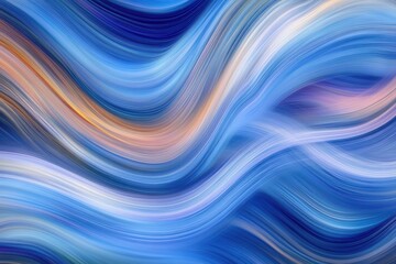 Poster - Abstract swirling ribbons of color