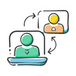 © SulaimanIslam - virtual meeting icon, virtual meeting vector illustration-simple illustration of virtual meeting, perfect for virtual meeting logos and icons