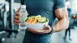 © sabyna75 - Keto athletes post workout recovery meal with salad and water for optimal nutrition