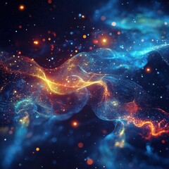 Wall Mural - dynamic celestial nebulae exhibit vibrant energy flow.