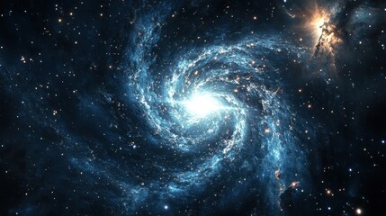 Wall Mural - spiral galaxy in a vast cosmic expanse.