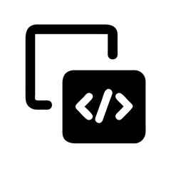 code icon flat vector icon