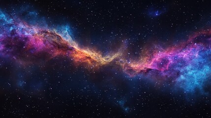 Wall Mural - colorful cosmic nebulae, a spectacle of interstellar dust and light.
