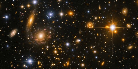 Wall Mural - A cosmic tapestry of numerous galaxies and stars.