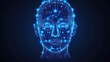 © Rizky - Digital head scan, glowing nodes, dark background, AI