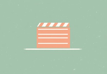 Wall Mural - clapperboard with simple line art