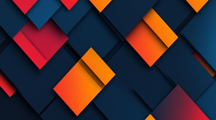 Wall Mural - geometric abstraction: a dynamic composition of colorful diamond shapes layered in a captivating pat