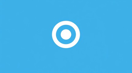 Wall Mural - minimalist blue and white logo design with clean circular symbol