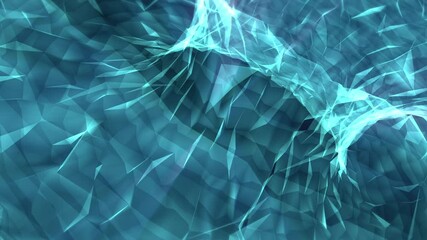 Wall Mural - blue plexus lines and dots connection motion. digital technology, network connection futuristic visu