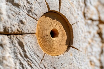 Poster - Precision Engineering Meets Natural Texture Minimalist Woodgrain Macro Detail - Industrial Design Inspiration for Sustainable Architecture and Creative Branding