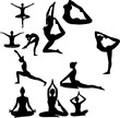 © Alam - yoga silhouettes vector