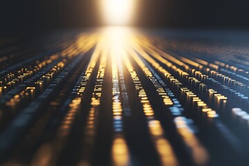 Wall Mural - a computer screen with a series of numbers and letters. symbolizing the intersection of big data wit