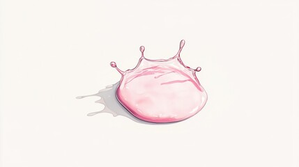 Canvas Print - Vibrant Pink Liquid Drop Splash on White Background for Creative Use