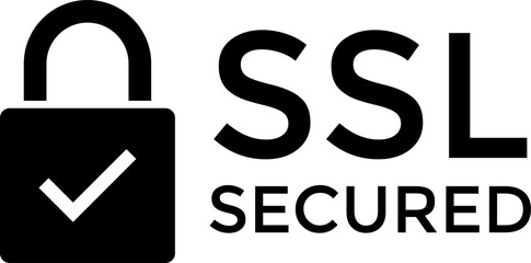 Secure SSL template. protected safe data encryption technology. certificate privacy sign
