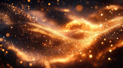 shimmering golden lights creating a gala inspired texture - image for design