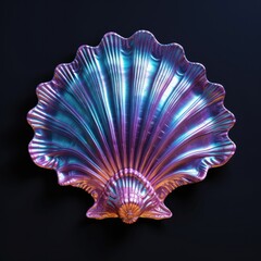 Wall Mural - shell black background invertebrate chandelier.