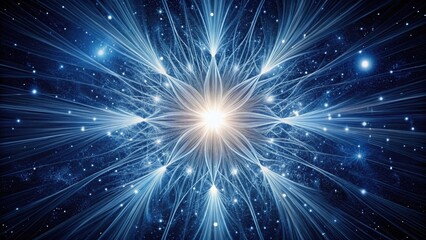 Wall Mural - celestial radiance a cosmic flower blossoms with luminous energy, its ethereal petals radiating ligh