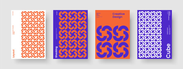 Wall Mural - isolated report design. geometric book cover layout. modern banner template. brochure. poster. flyer
