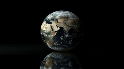 earth globe reflects