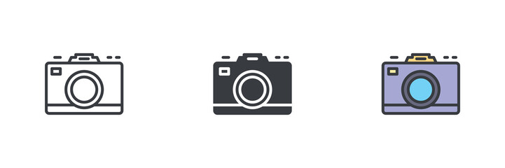 Aufkleber - Simple digital camera different style icon set
