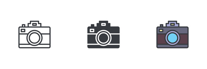 Aufkleber - Photography camera different style icon set