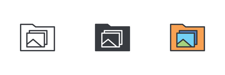 Aufkleber - Image files folder different style icon set