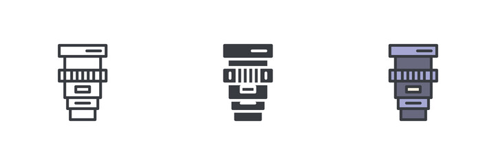 Aufkleber - Camera lens different style icon set