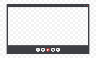 videocall interface template. conference meeting mockup. background of video chat screen for telecon