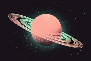 Wall Mural - saturn astronomy planet space.