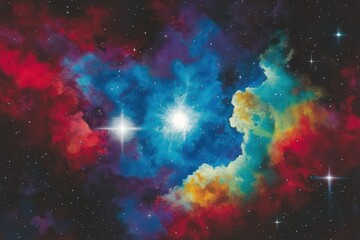 colorful nebulae in deep space (1)