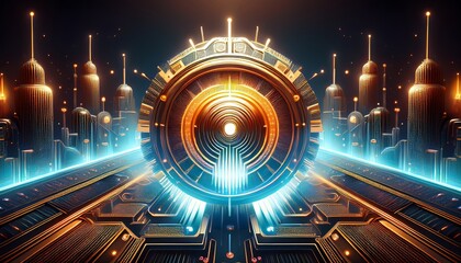 Symbolic wallpaper illustration, glamour factor Internet and computers