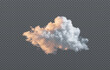© Brain - Vector realistic cloud, smoke or fog on isolated transparent background. Cloud png. Smoke png