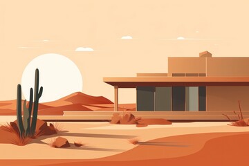 Canvas Print - building architecture landscape outdoors.