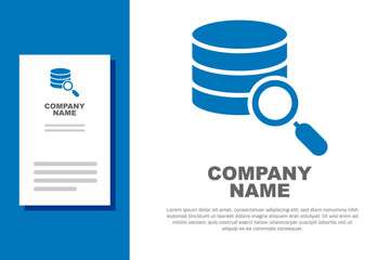Wall Mural - Blue Server, Data, Web Hosting icon isolated on white background. Logo design template element. Vector