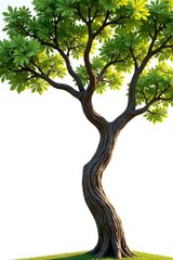 Wall Mural - long and curved tree branches against a bright white background, tree trunks, long limbs, wooden tex