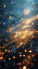 Wall Mural - vibrant firework explosion in night sky with glowing trails, sparkling particles, and cinematic ligh