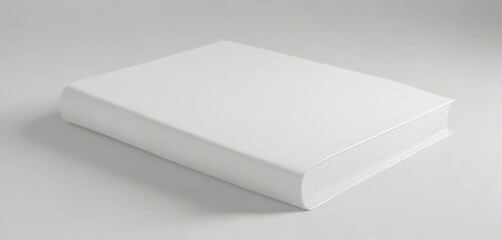 Wall Mural - Clean, empty book cover isolated on white  Perfect for showcasing book designs ,  template,  literature,  spine