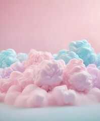 Wall Mural - dreamy pastel gradient, soft cotton candy texture, wall, sweet