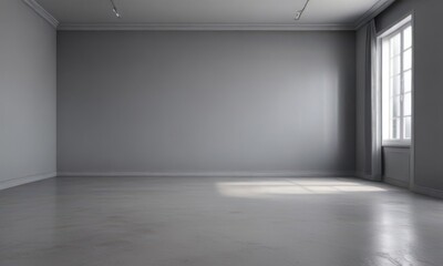 Wall Mural - Empty gradient grey room, perfect for showcasing items , minimal, texture