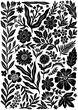 © Sophie Rivière - black floral pattern